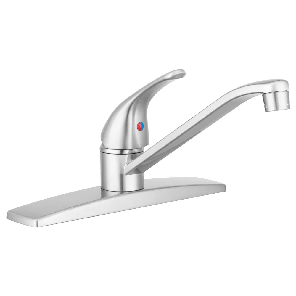 DF-NMK600-SN – DURA FAUCET Faucet, Used For Kitchen Single Lever Satin Nickel Heavy Duty Metal Construction Stainless...